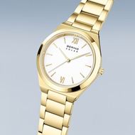 Foto de Reloj Solar acero baño oro pulido 32mm
