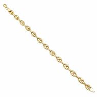 Foto de Pulsera de oro amarillo 18kt, eslabón calabrote 7mm