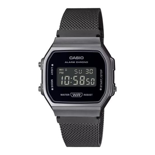 Foto de Reloj Retro Casio digital acero gris y esfera negra