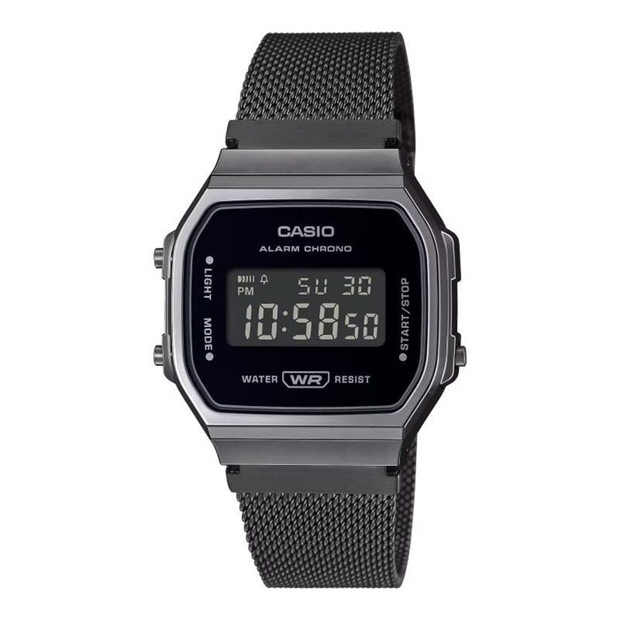 Foto de Reloj Retro Casio digital acero gris y esfera negra