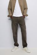 Foto de Pantalones Regular Fit S-Activ cierre abotonado marrón lavado