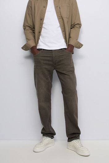 Foto de Pantalones Regular Fit S-Activ cierre abotonado marrón lavado