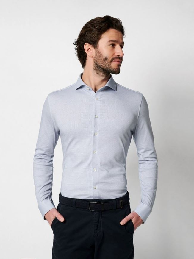 Foto de Camisa Essential microdibujo tonos azules