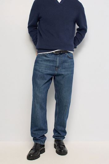 Foto de Pantalones vaqueros Relaxed Fit cierre cremallera y botón azul