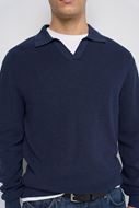 Picture of Jersey de punto cuello en V marino