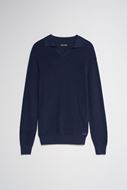 Picture of Jersey de punto cuello en V marino