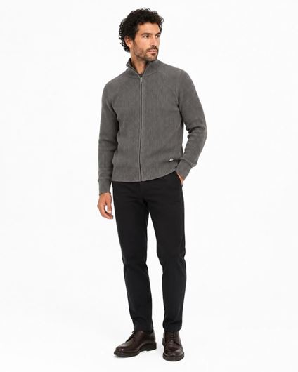Foto de Jersey con cremallera y bolsillos en punto gris