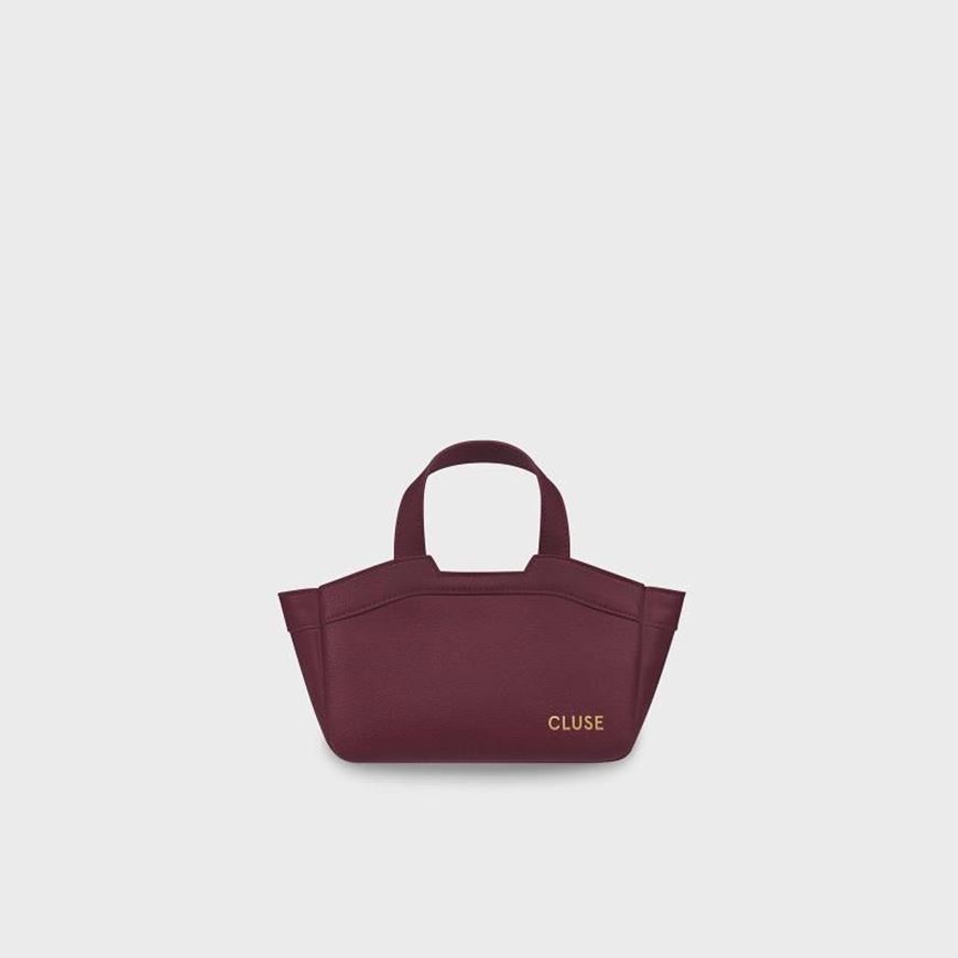 Foto de Bolso tote micro, color cereza oscuro