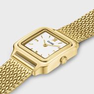 Foto de Reloj Gracieuse Mini de malla, blanco, color dorado