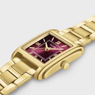 Foto de Reloj Anglée de acero, color cereza oscuro y dorado