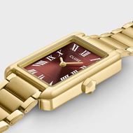 Foto de Reloj Belisenna de acero, color moca y dorado
