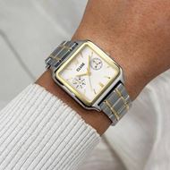 Foto de Reloj multifunción Gracieuse de acero, plata y dos tonos