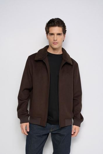 Cazadora bomber hombre marrón chocolate Salsa Jeans