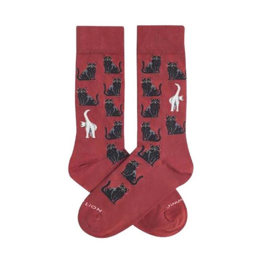 Foto de Calcetines Black cats terracota red talla M