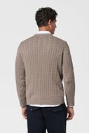Picture of Jersey trenzado cuello redondo color taupe
