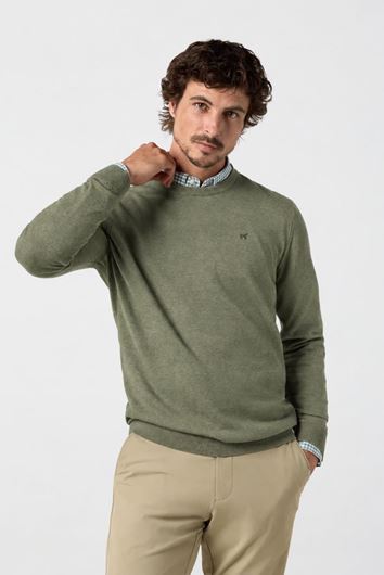 Foto de Jersey algodon cuello redondo verde caqui