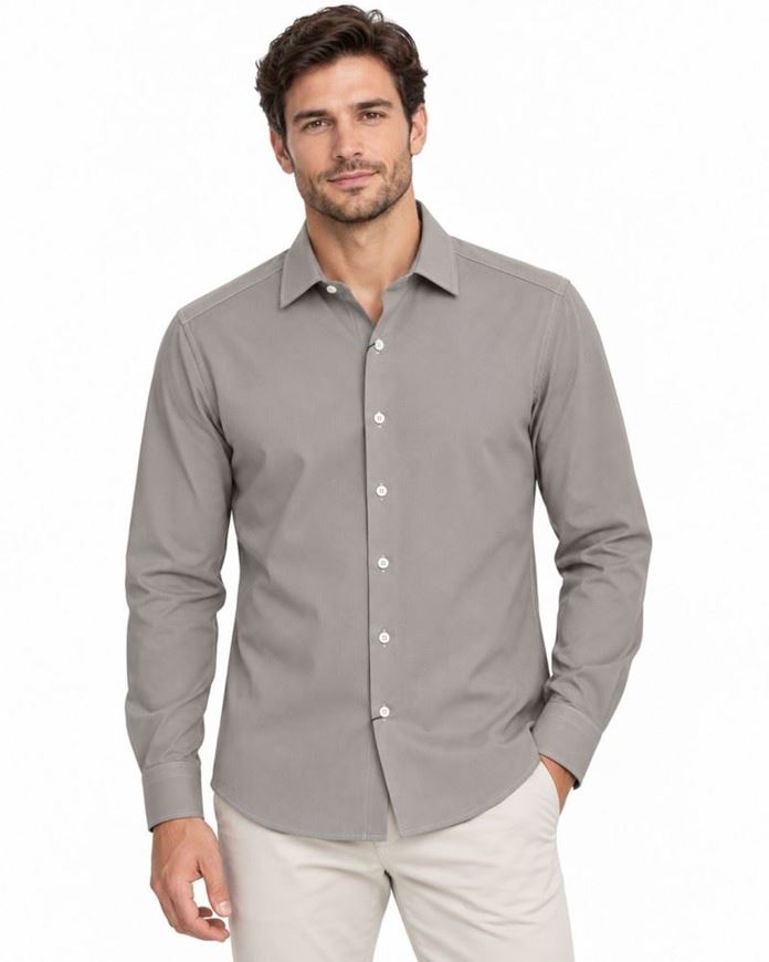 Foto de Camisa DB tejido Fly piqué en color gris priedra