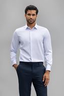 Picture of Camisa de vestir Slim Fit water repellent milrayas blanco/azul