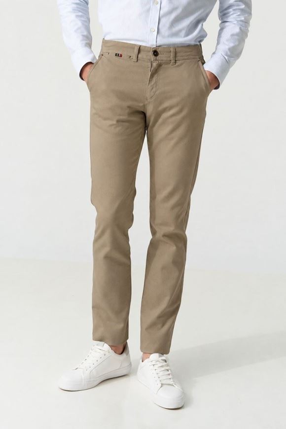 Foto de Pantalón DB chino microestructura beige modern fit