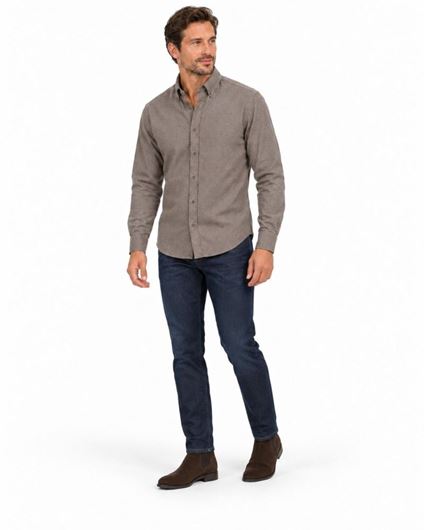 Foto de Camisa algodón cálido en color visón 