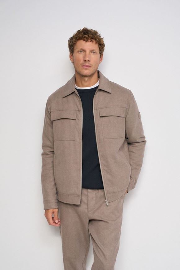 Foto de Chaqueta tejido beige gris
