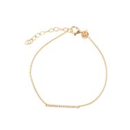 Foto de Pulsera de plata baño de oro tira de circonitas