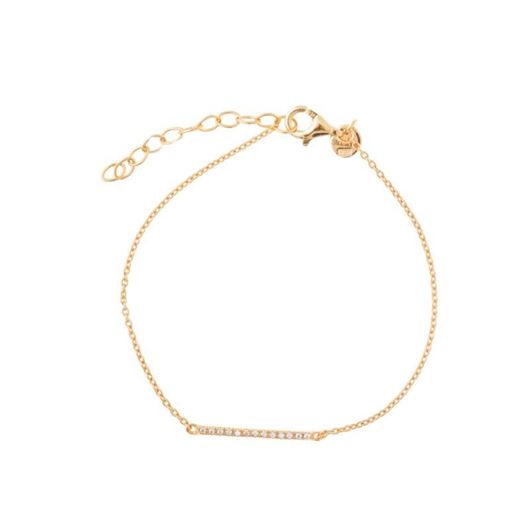 Foto de Pulsera de plata baño de oro tira de circonitas