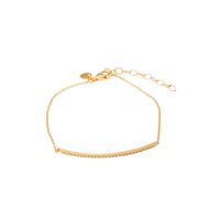 Foto de Pulsera de plata baño de oro tira de circonitas