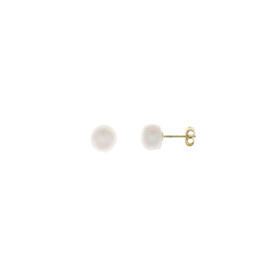 Foto de Pendientes de plata baño oro con perlas barrocas de agua dulce 8-9mm