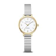 Foto de Reloj eslabones con numerales dorado y plateado
