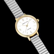 Foto de Reloj eslabones con numerales dorado y plateado