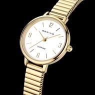 Foto de Reloj eslabones con numerales dorado